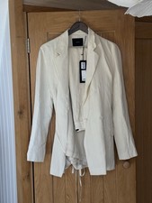 Women?s Joseph Amelot Seashell Pleated-texture Blazer & Trouser Set Size 42 UK14