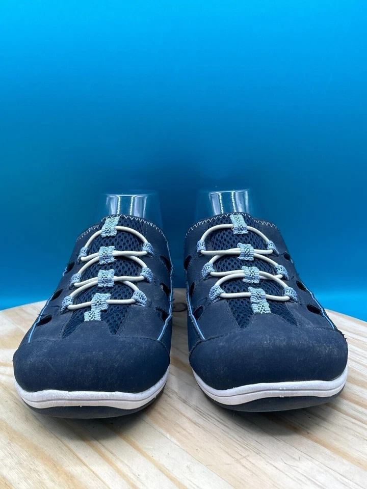 Женские сабо Easy Street Sports Barbara размер 10 Вт темно-синие кожаные без шнурков - Изображение 2 из 4