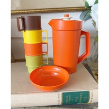 Vintage 1970s 6 Piece Tupperware Mini Dishes Play Set Children Play Stacking