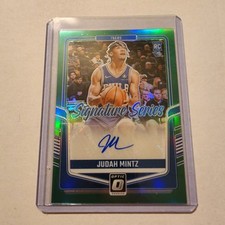 2024-25 Optic Judah Mintz Signature Series Green (RC) #SS-MNT 44/49