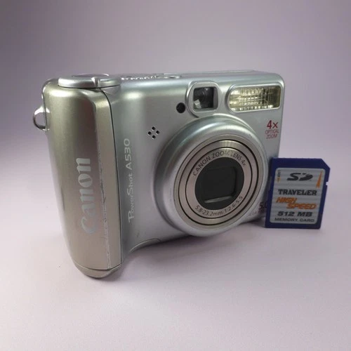 Canon Digital Camera PowerShot A530 5.0MP Silver Tested
