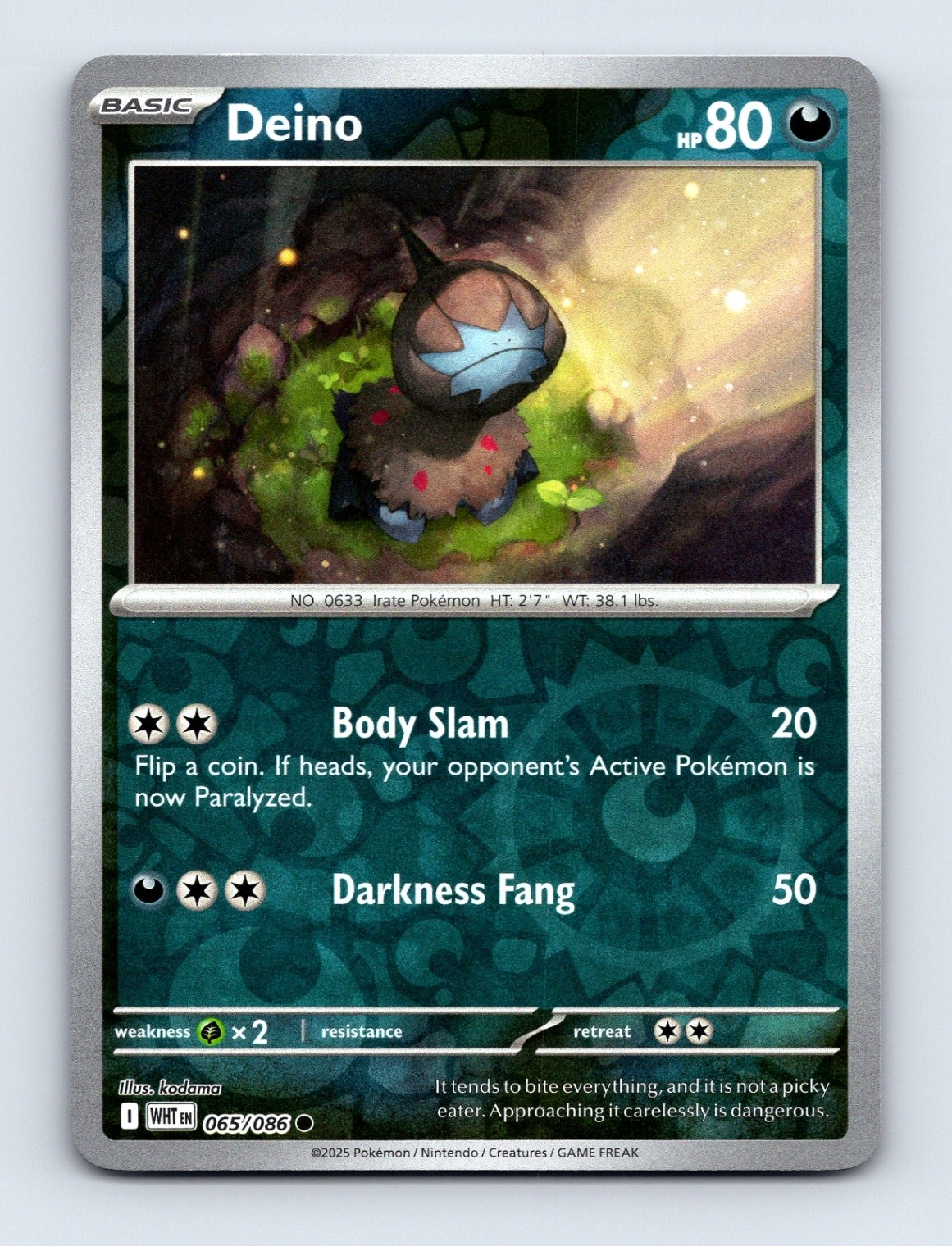 Deino Reverse Holo SV: White Flare 065/086 NM/LP