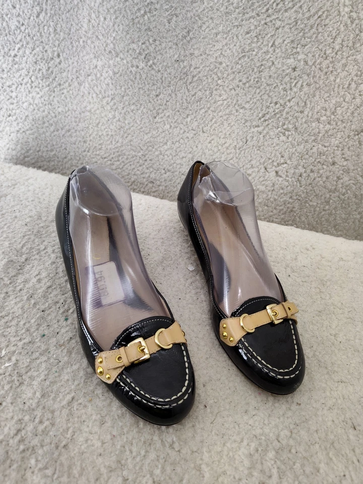 Zapatos de salón Boutique 9 BTLUCIANO para mujer 7,5 M charol hebilla tacón de gatito Foto 2 de 4