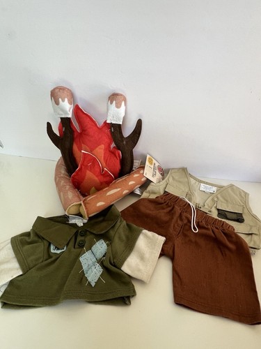 Completo da campeggio Build-a-Bear marrone kaki verde con falò e safari S’mores - Foto 4 di 9