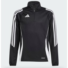 adidas Tiro 24 Training Top Kids Unisex XS 7-8Y Black/White Quarter Zip