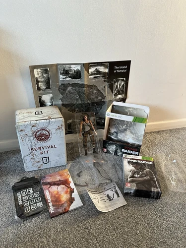 Figurine Tomb Raider Survival Kit Tin Édition Collector Xbox 360 - (sans jeu)