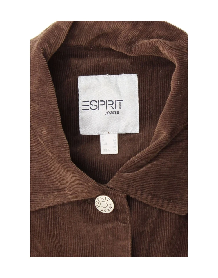 Chaqueta de pana ESPRIT para mujer UK 10 pequeña marrón algodón AG04 Foto 3 de 3