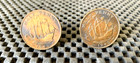 1949 HALF PENNY CUFFLINKS VINTAGE 1 " ROUND — photo 1