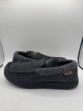 Dearfoams Mens Memory Foam Slippers Large 11-12 Indoor Outdoor Black 1899650