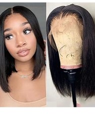 Bob Wig Human Hair 13X4 Lace Front Wigs Human hair 150 Density Short Straight