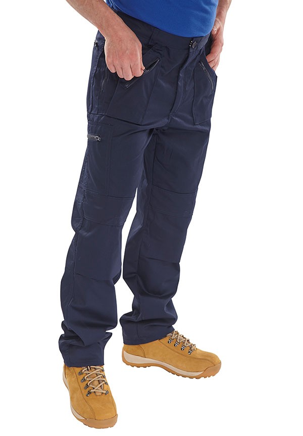 Beeswift Action Work Trousers Navy Blue Size 48S