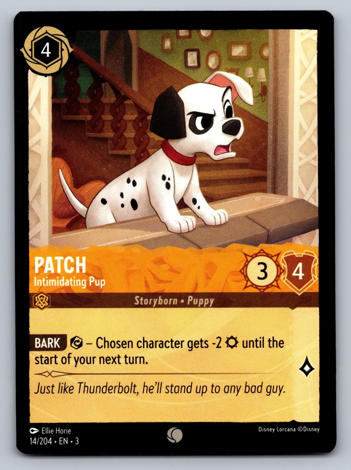 Patch - Intimidating Pup 14/204 Common Into the Inklands Lightly Played 2024