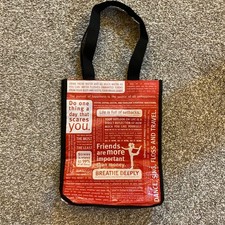 Lululemon Shopping Red Bag Tote Reusable Small New