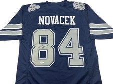 Jay Novacek Signed Autographed Blue Jersey JSA COA Dallas Cowboys Legend!
