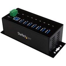 StarTech.com 7-Port USB 3.0 Hub - 5Gbps - Metal Industrial USB-A Hub with ESD...