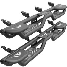 3-Step Running Boards for 2007-2021 Toyota Tundra CrewMax, Black Powder Coated