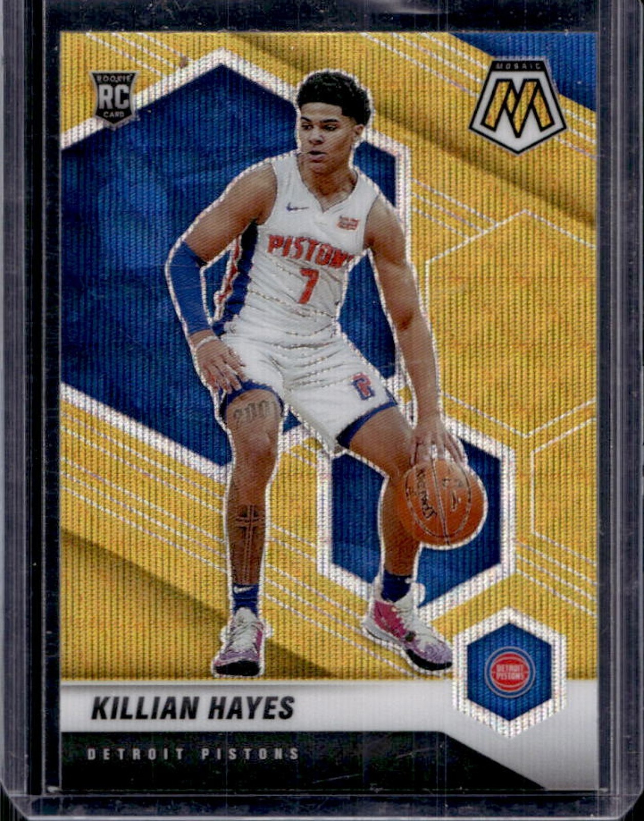 2020-21 Mosaic Killian Hayes RC Gold Wave Rookie #222 Pistons