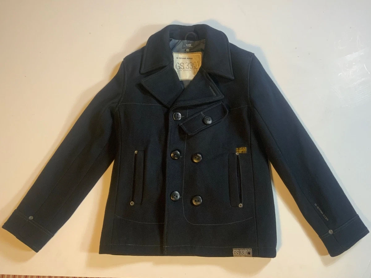 G-STAR RAW GREAT WOOL COAT メルトンPコートサイズS Wool Peacoat | Dark blue | G-STAR® US