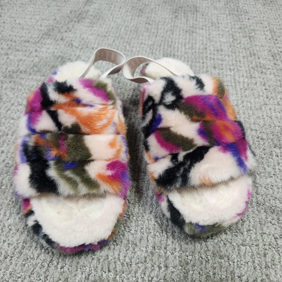 Тапочки UGG разноцветные женские размер 6 без шнурков  - Изображение 2 из 4