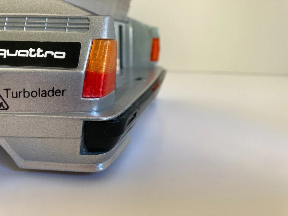 Radio Shack / Nikko vintage Audi Quattro RC car Red and amber tail lights - Image 4 of 4