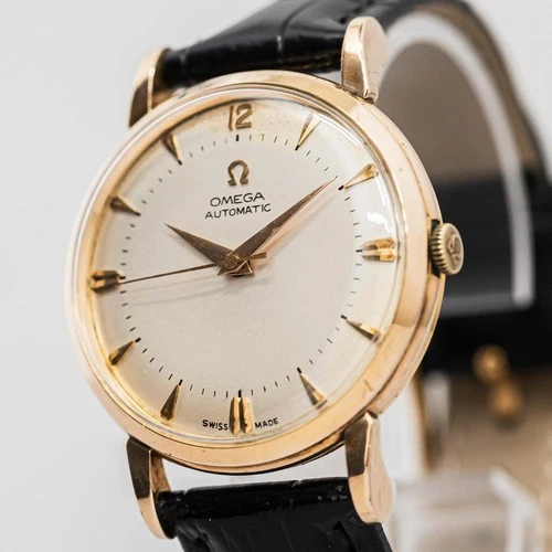 *Vintage 1956* OMEGA Seamaster Cal.501 Automatic Gold Dial Swiss Made 34mm Men's