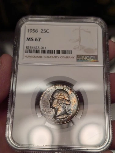 1956 Washington 25¢ NGC MS67 Toned