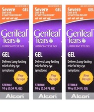 GenTeal Tears Severe Dry Eye Lubricant Gel O.34 Fl Oz 3 Pack Exp 03/27