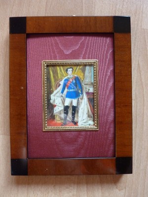 Miniatur Portrait Gemälde König Ludwig II von Bayern