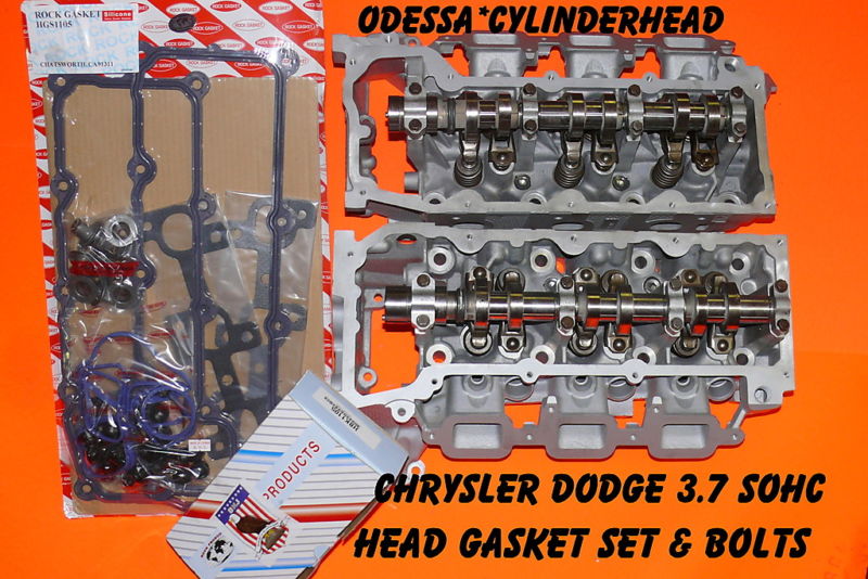 2 JEEP LIBERTY DODGE DURANGO DAKOTA 3.7 SOHC CYLINDER HEADS GASKETS&BOLTS 0713 eBay