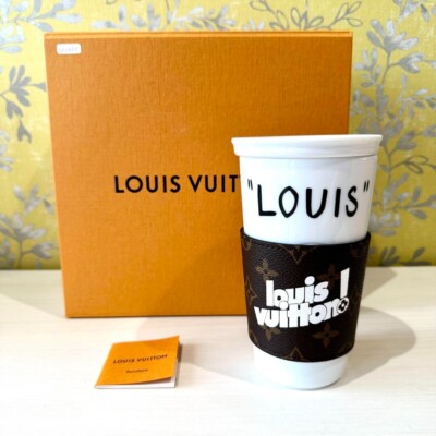 LOUIS VUITTON GI0653 interior mug Monogram Cup Louie With Sleeve