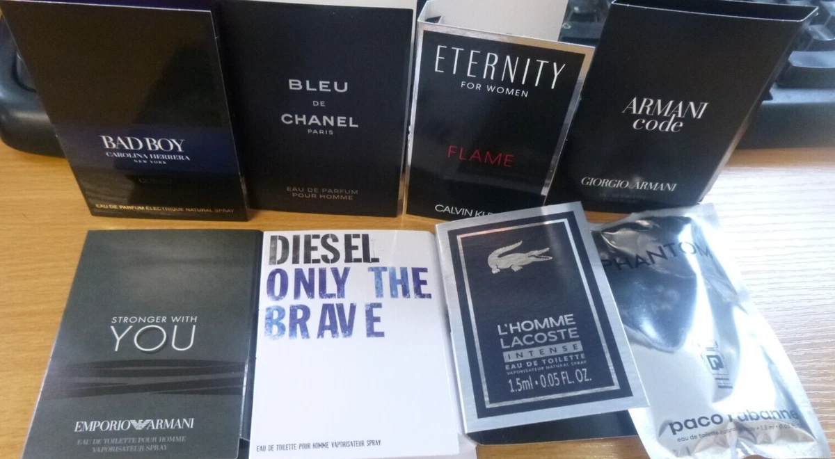 JOB LOT x 8 MENS SAMPLES ALL TOP BRANDS DIESEL ARMANI BAD BOY PACO