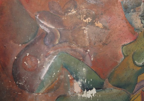 Vintage expressionist oil painting nude - Picture 7 of 11