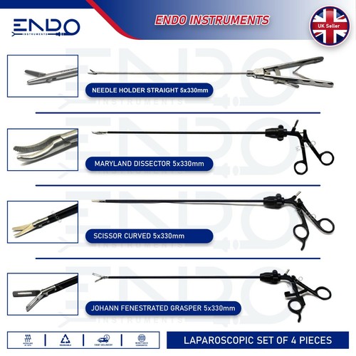 Laparoscopy Needle Holder Grasper Dissector Scissor Forceps Training