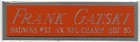 FRANK GATSKI BROWNS NAMEPLATE FO AUTOGRAPHED Signed HELMET-JERSEY-FOOTBALL-PHOTO