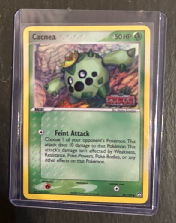 Pokemon EX Power Keepers Reverse Holo Stamped Cacnea 46/108 Lightly Played