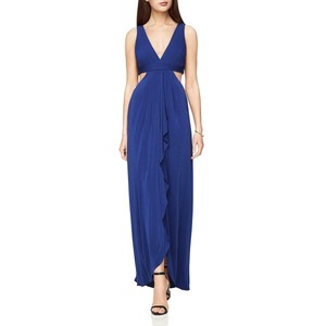 BCBG-Max-Azria-Womens-Elinne-Blue-Front-Slit-Evening-Dress-Gown-8-BHFO-2082