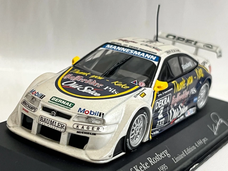 1/43 Opel Calibra V6 1995 Última Carrera de Keke Rosberg Minichamps Usado Foto 4 de 4