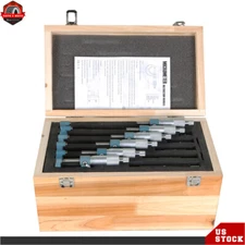 0.0001" Precision Outside Micrometer 6Pcs Set 0-6" Carbide Standards Set