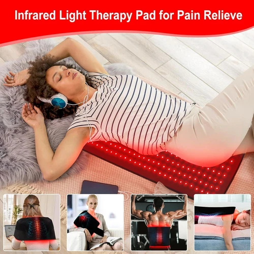 LED Red Light Therapy Pad Infrared Full Body Mat Device Back Muscle Pain Relief - Picture 5 of 10