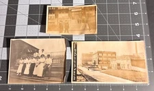 1910s SWIFT MEAT FACTORY Buildings STABLES Sign MO or IL Snapshot PHOTO Lot