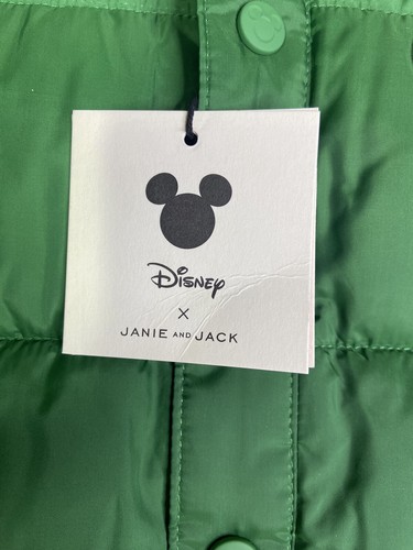 Janie and Jack x Disney Mickey Mouse Green Toddler Snap Puffer Vest Size 3 to 4 - 第 5/10 張圖片