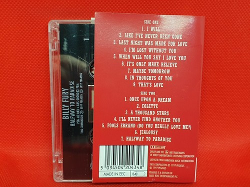 Billy Fury - Halfway To Paradise (1997) Cassette RARE (VG+) - Picture 2 of 2
