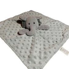 Boritar Elephant Lovey Security Blanket 14”x14” Soft Minky Dot Plush Baby Love