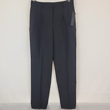 NEW Donna Karan Women's Straight Leg Pleat Front Dress Black Pants Sz 8 MSRP 99