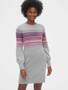 gap crazy stripe sweater dress
