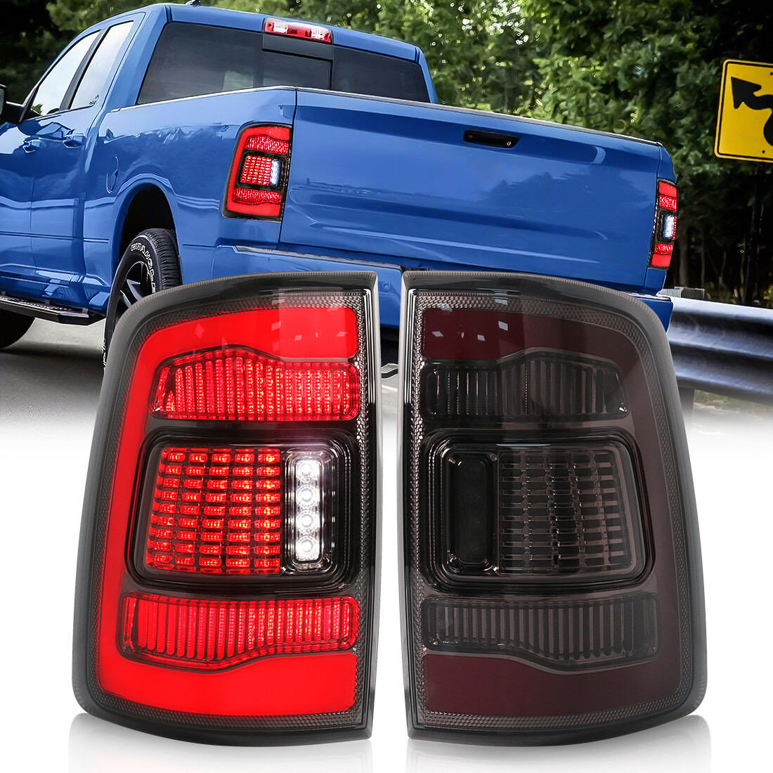 LED Turn Signal Tail Lights Brake Lamps for Dodge Ram 1500 2500 3500 2009-2018