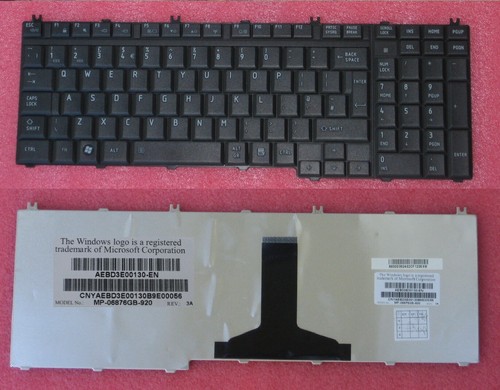 Keyboard Clavier Francais AZERTY Toshiba P300 L350 L355 L500 P500 Noir Black