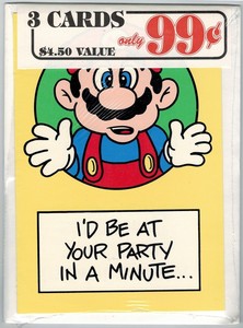Nintendo-Mario-Bros-Greeting-Card-3-Pack-15-Nexoft-1989-Factory-Sealed