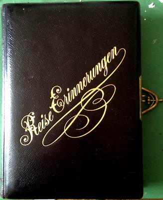 Very well preserved old photo album ''travel memories'' 1898 with 45 photos