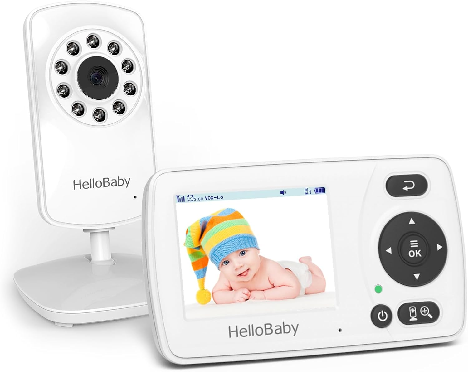 Monitor with Camera and Audio, 1000Ft Long Range Video Baby Monitor-No Wifi, Nig